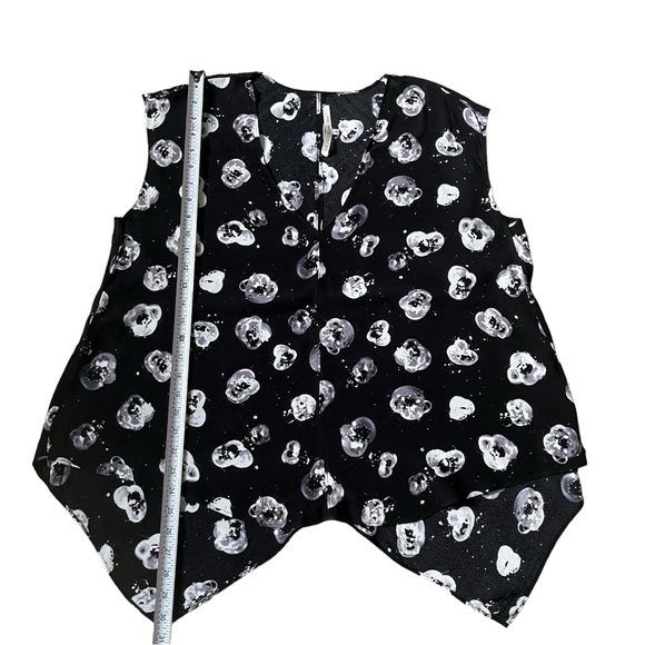 RACHEL RACHEL ROY BLACK AND WHITE PRINTED TRAPEZE TOP L - Picture 6 of 8